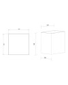 DAVOS XL * APLIQUE EXTERIOR LED* 2*10W 4000K CORTEN